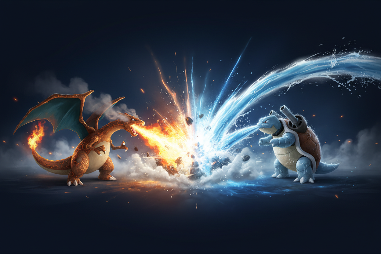 Charizard vs Blastoise – Episk kollision